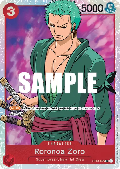 Roronoa Zoro card printing